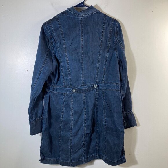 Womens Coldwater Creek Button Up Light Chambray Jean Jacket Blue 10 Tencel - Picture 2 of 9